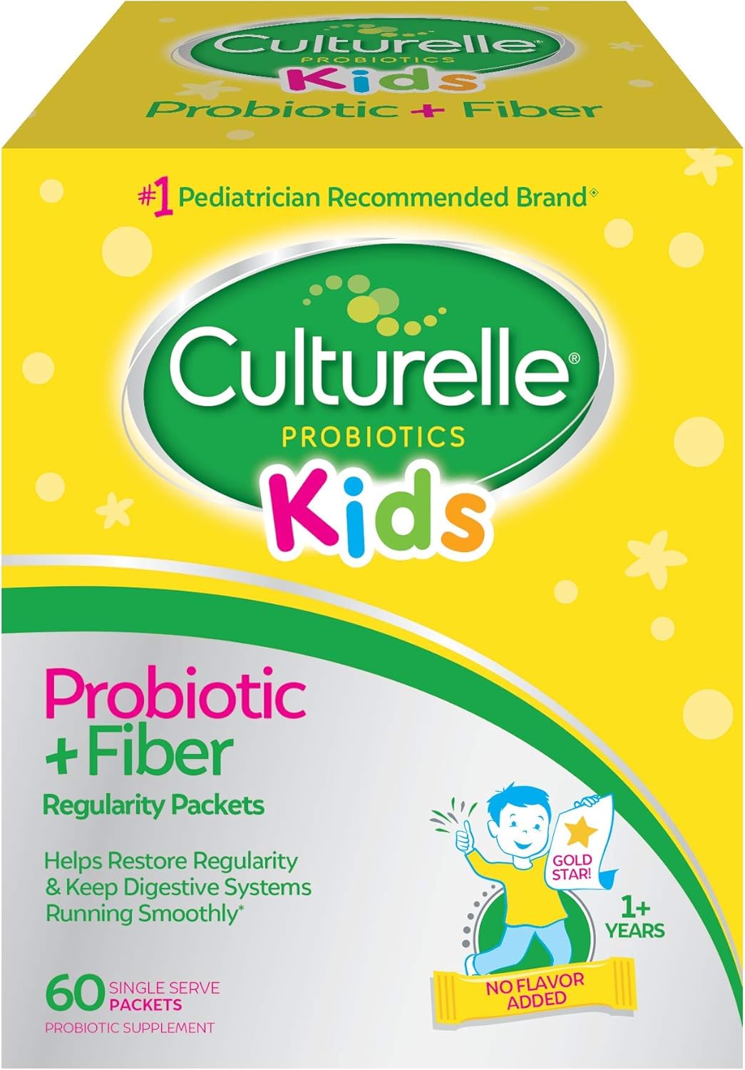 Culturelle Kids Regularity Probiotic & Fiber - Helps Restore Regularity & Keeps Kids' Digestive Systems Running Smoothly*