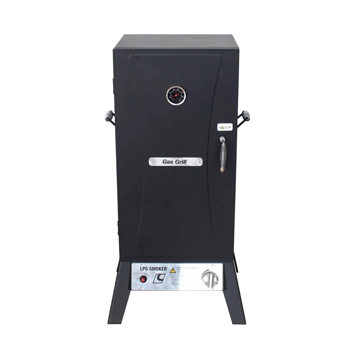 Aleko Bbqs03g Vertical Offset BBQ GAS Smoker with Temperature Gauge - Black