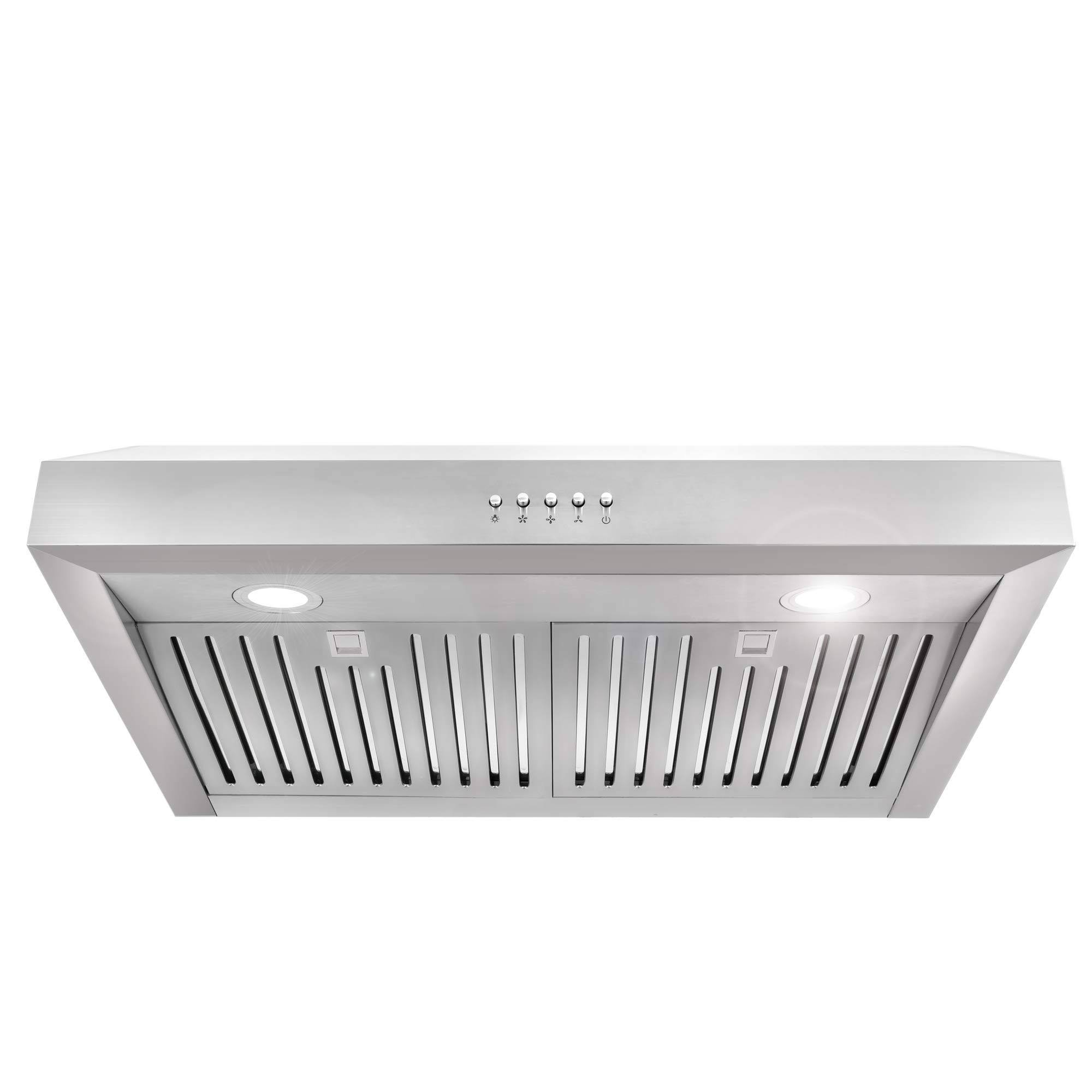 Cosmo UC30 Stainless Steel Under Cabinet Range Hood, 30x22
