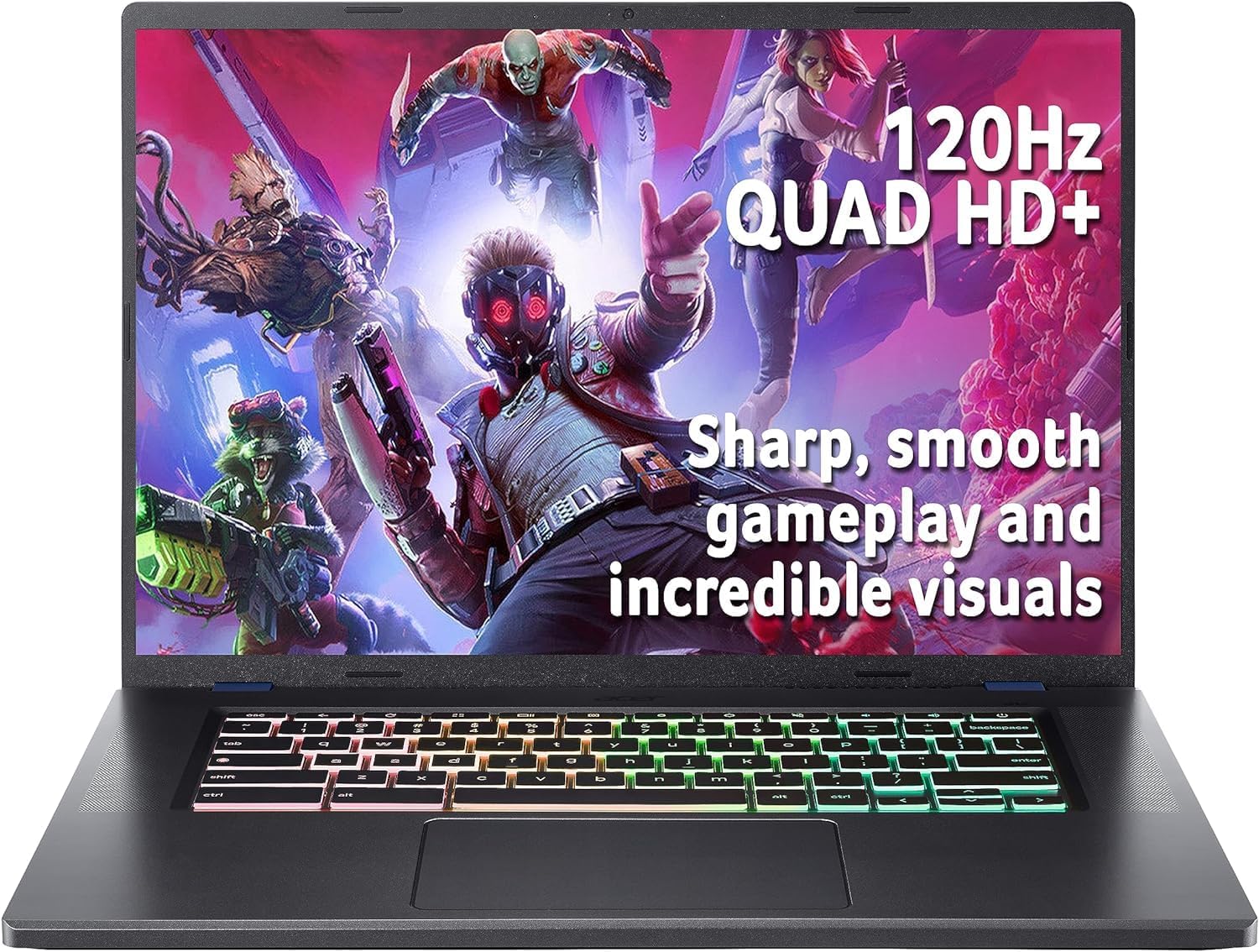 acer 516 Chromebook Plus 16in Quad HD+ LCD 12-Core Intel i5 up to 4.4GHz 8GB DDR4 Ram 256GB SSD RBG Backlit Keyboard Iris Xe Graphics Chrome OS