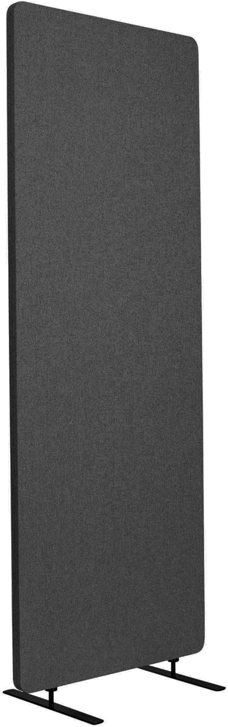 Stand Up Desk Store ReFocus Freestanding Noise Reducing Acoustic Room Wall Divider Office Partition (Cool Gray, 23.6" x 66", Stand-Alone Panel)