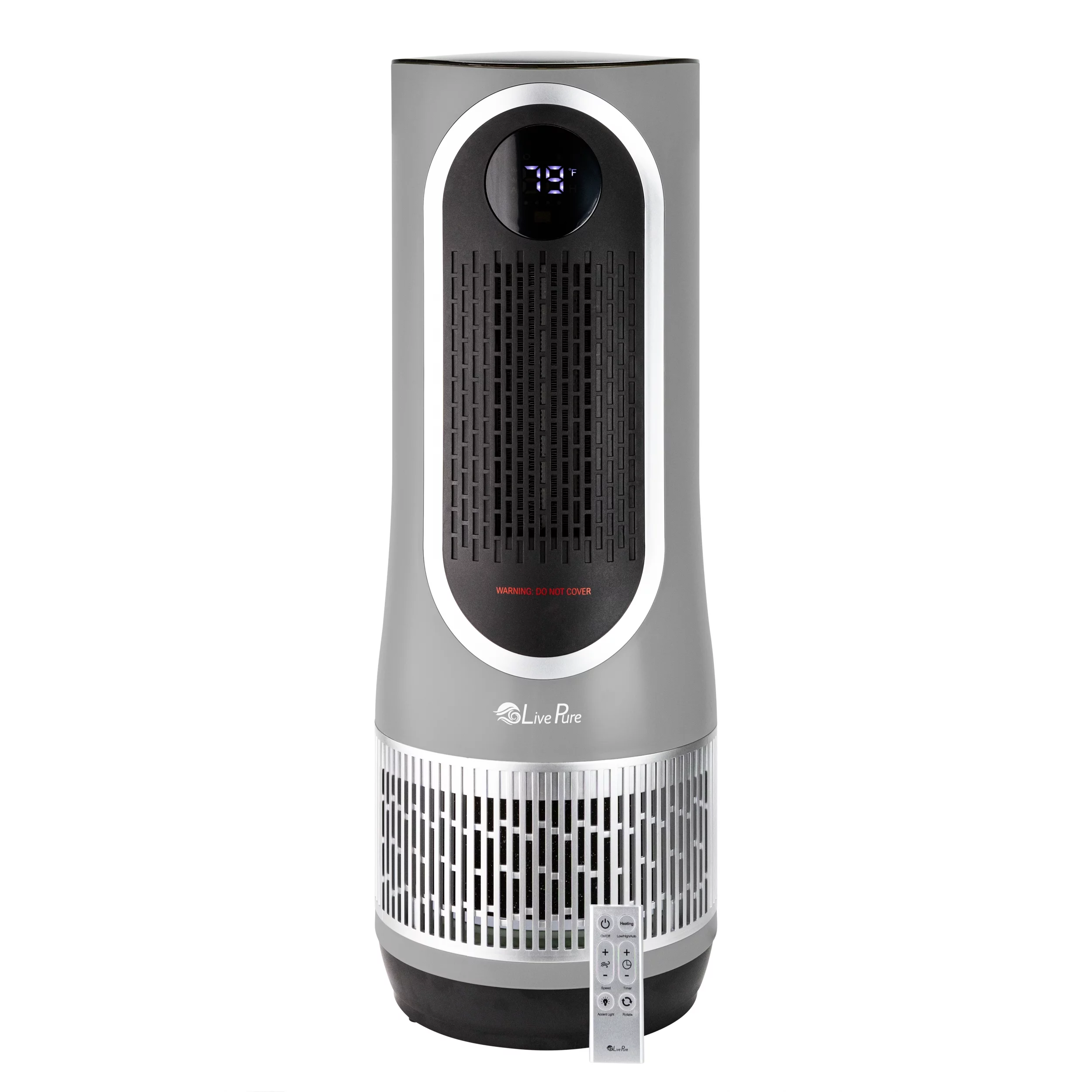 LP500APHTR Livepure 2 in 1 Clean Heat Air Purifier & Heater (12 x 11.5 x 11.5 in) - Compact Design
