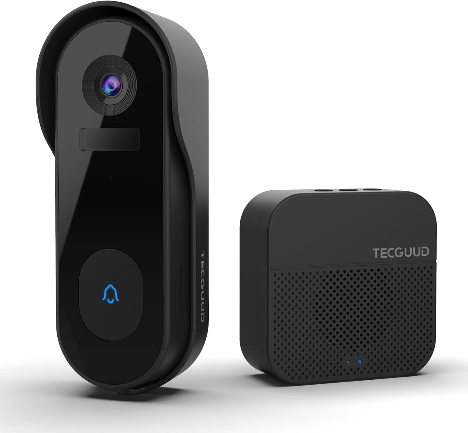 Doorbell Camera Wireless,Battery Powered WiFi Video Doorbell Camera with Chime,Anti-Theft Device,AI Human Detection,2-Way Audio,2.4GHz WiFi