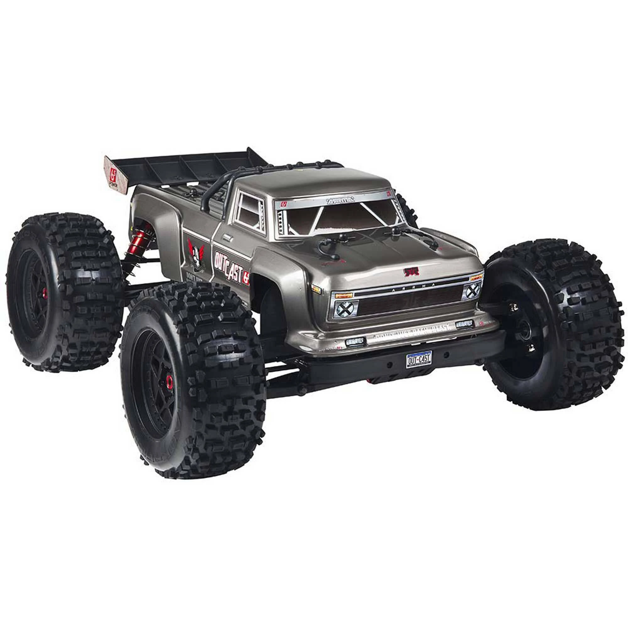 Arrma Outcast 6s 4WD BLX 1/8 Stunt Truck RTR Silver