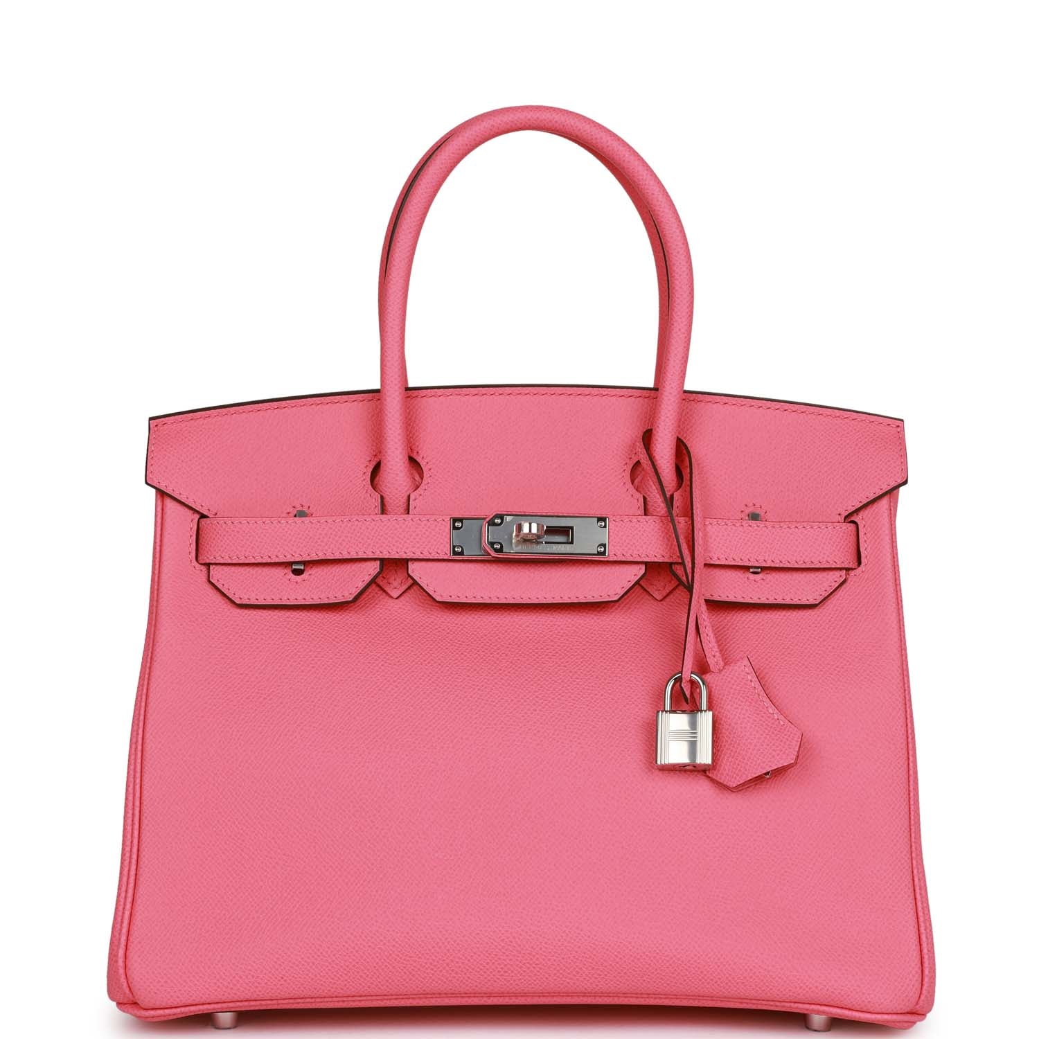 Pre-owned Hermes Birkin 30 Rose Confetti Epsom Palladium Hardware