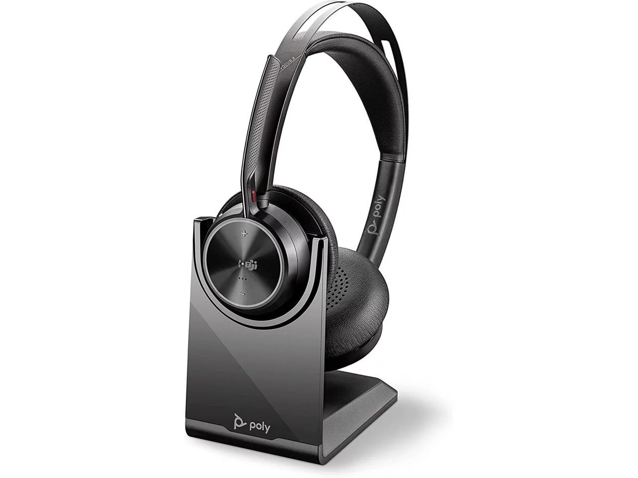 Poly - Voyager Focus 2 UC USB-A Headset with Stand (Plantronics) - Bluetooth Stereo Headset with Boom Mic - USB-A PC/Mac Compatible