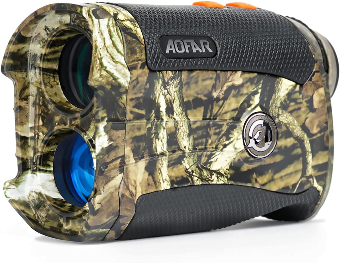 AOFAR HX-1200T Range Finder for Hunting Archery, 1200 Yards with Angle and Horizontal Distance, Shooting Wild Waterproof Coma Rangefinder, 6X 25mm