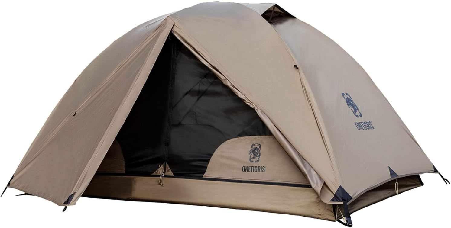 OneTigris COSMITTO 2 Person Backpacking Tent - Free Standing Lightweight Waterproof 3 Season Camping Tent for Outdoor Hiking Mountaineering