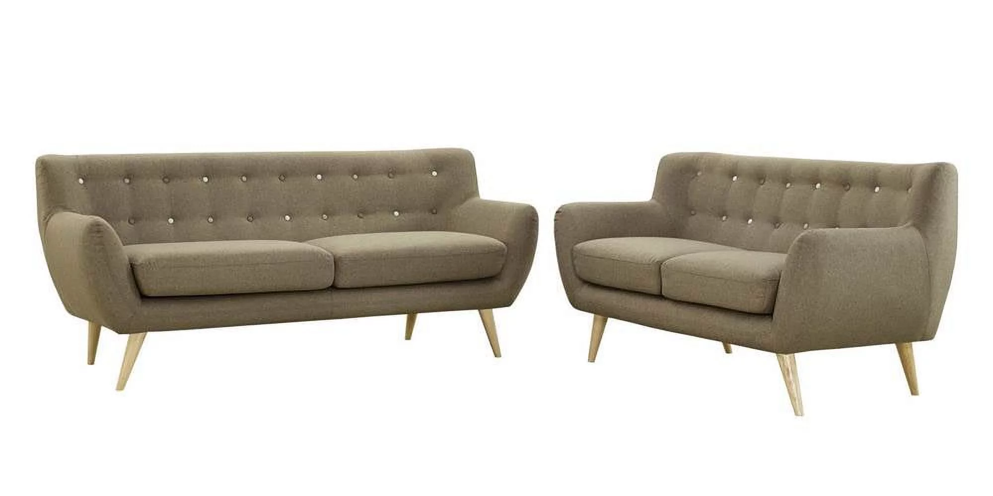 2-Pc Living Room Set in Brown