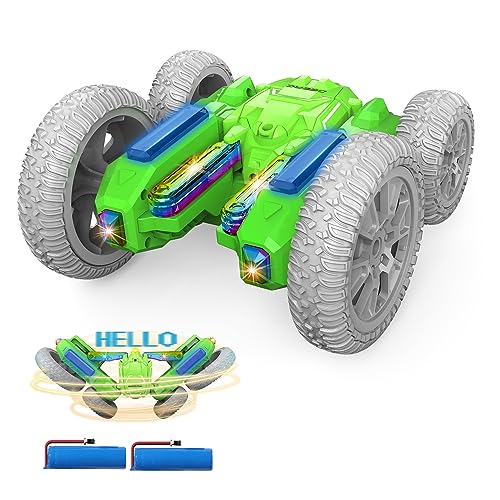 DEERC 1/14 Brushless Fast Extreme 70kph 4X4 Off-Road Truck, 7 Lighting Modes Remote Control with 2 Li-ion Batteries