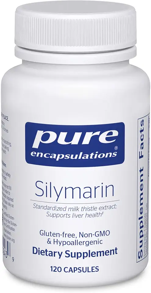 Pure Encapsulations Silymarin - 250 mg Milk Thistle Per Capsule - Liver Health Support - Antioxidants Supplement - Non-GMO & Vegan - 120 Capsules