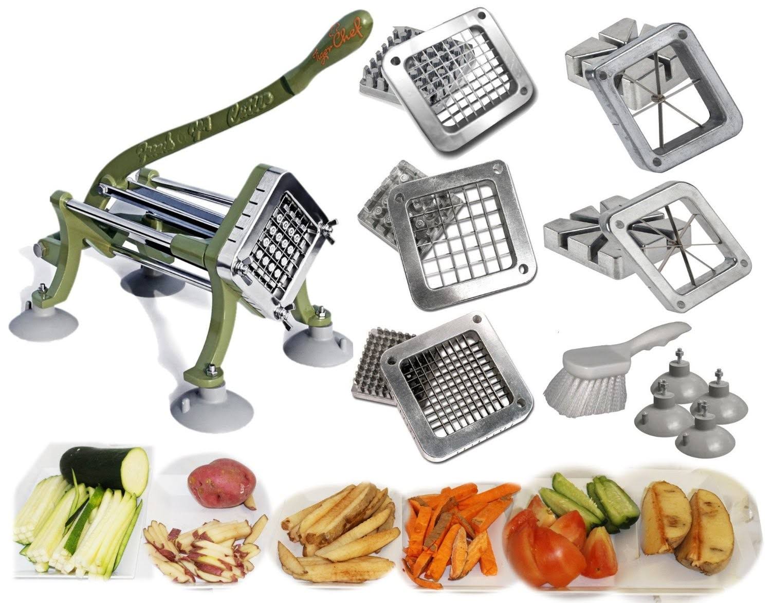 TigerChef Heavy Duty French Fry Cutter Complete Set