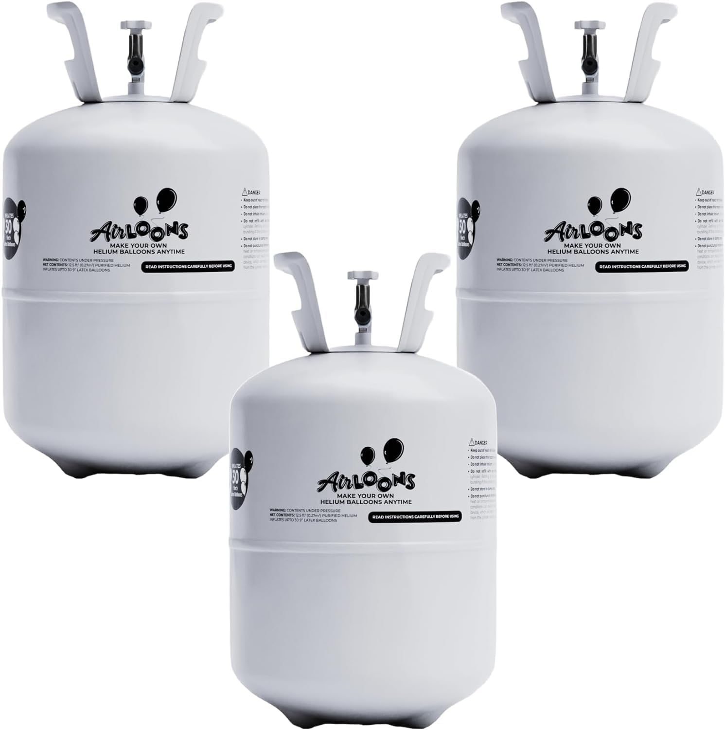 Purified Helium Tank - Inflate up to 90 Latex Balloons | 7 cu. ft. Cylinder for Longer Float Time | Balloon Pump Kit for Birthday Decorations