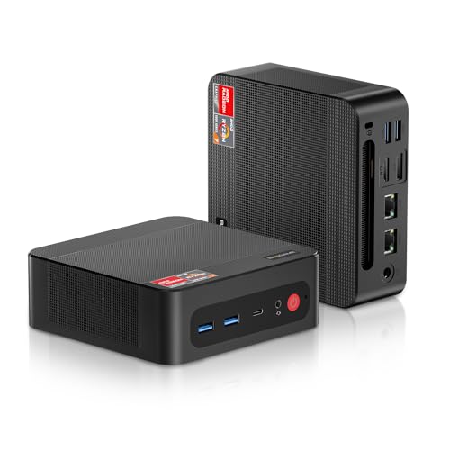 Mini Gaming PC P4, AMD Ryzen 7 5700U (8C/16T,up to 4.3GHz), Mini Computers DDR4 32GB RAM 1TB NVMe SSD