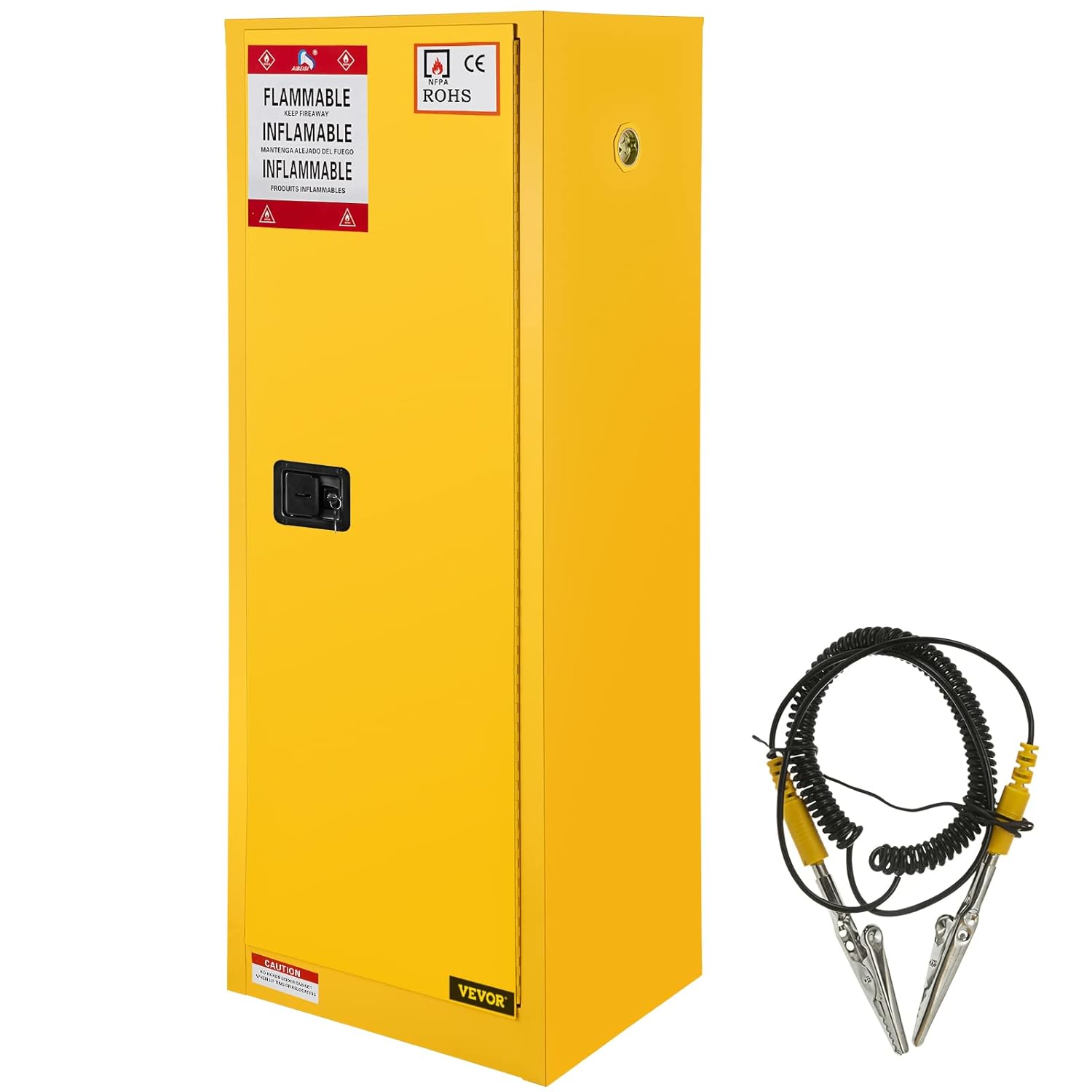 Mophorn Flammable Cabinet 18 x 18 x 35, Galvanized Steel Safety Cabinet, Adjustable Shelf Flammable Storage Cabinet