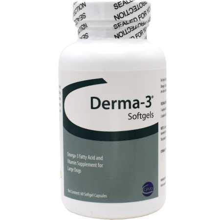 Derma3 Large Breed Softgels 60 ct - Kansas Nuitrition - HNZSDS