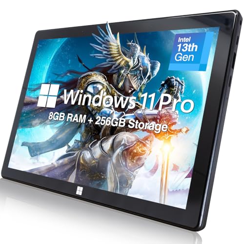 Fusion5 10.1" Windows 11 Professional Tablet PC - Intel 13th Gen - Full HD Windows Tablet Computer - 8GB RAM, 256GB SSD Storage, Quad-Core CPU