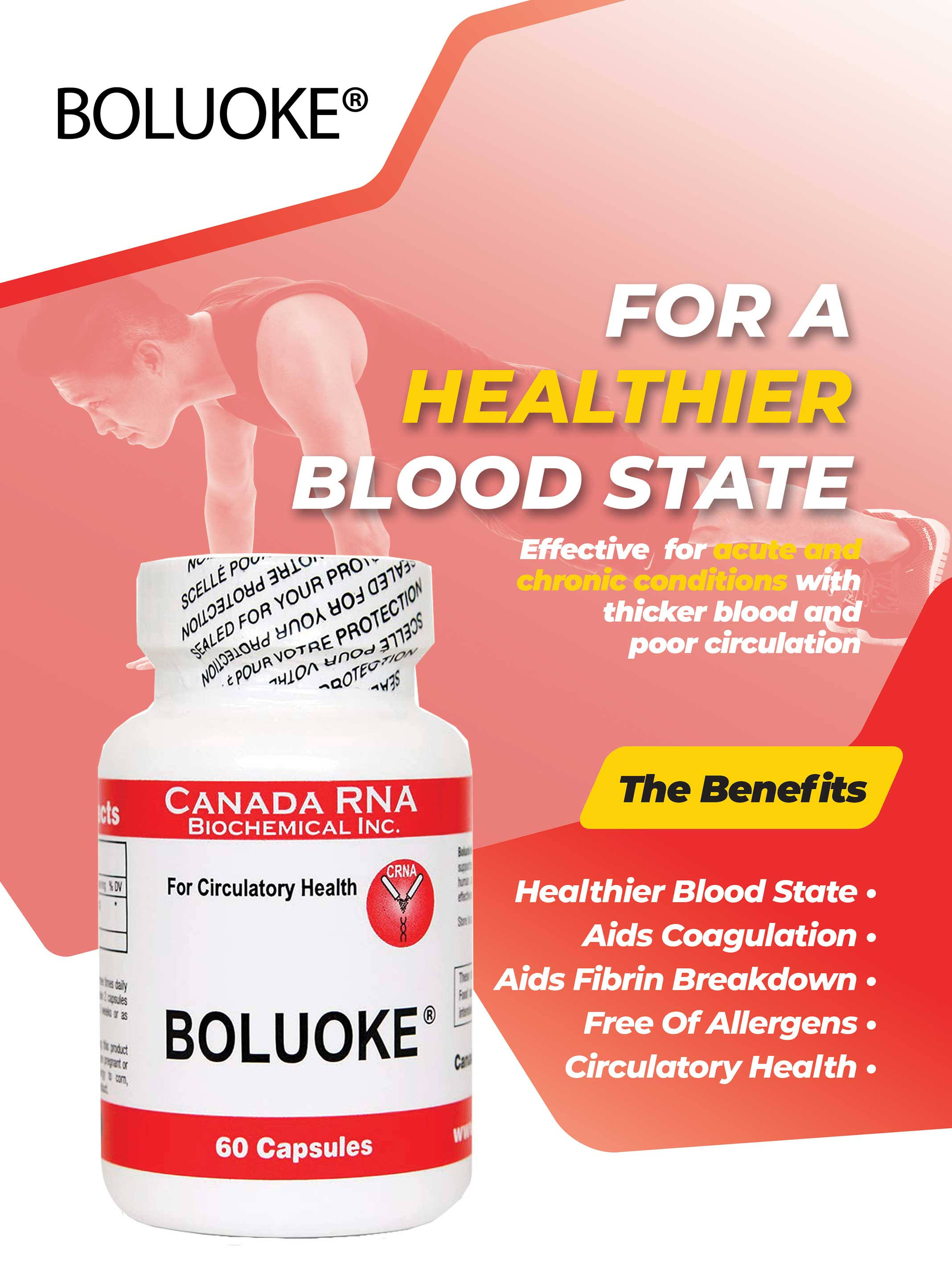 Canada RNA BOLUOKE (LUMBROKINASE) - 60 Capsules