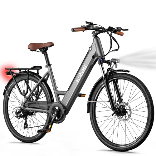 ACTBEST Core Electric Bike for Adults - 468Wh Removable Battery, 26 inch Step Thru Electric Bicycle, Peak 500W Brushless Motor Cityrun Ebike