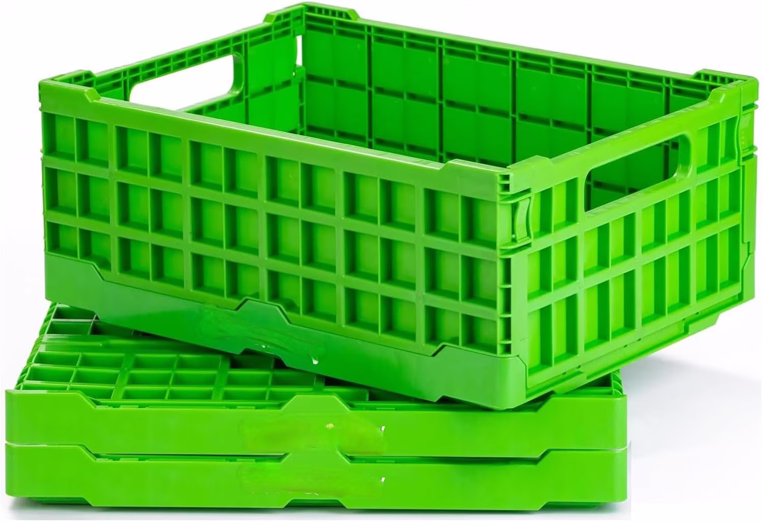 Milk Crates Heavy Duty, Crates for Storage, 20L Plastic Stackable Storage Baskets for Organizing
