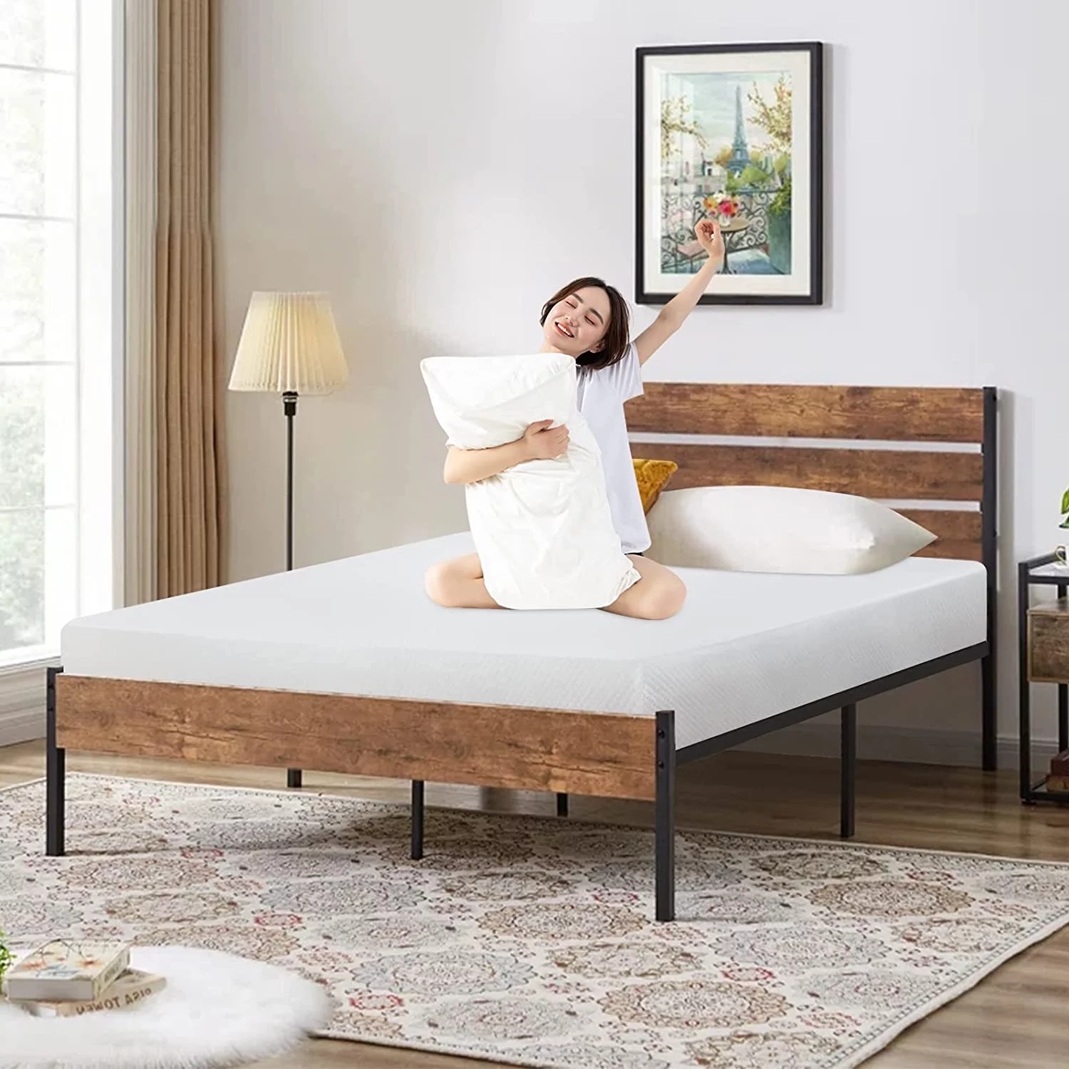 sell well Twin Mattress  6 Inch Gel Memory Foam Mattress CertiPUR-US Certified  Medium Firm Fiberglass Free Twin Mattress in a Box for Kids Bunk