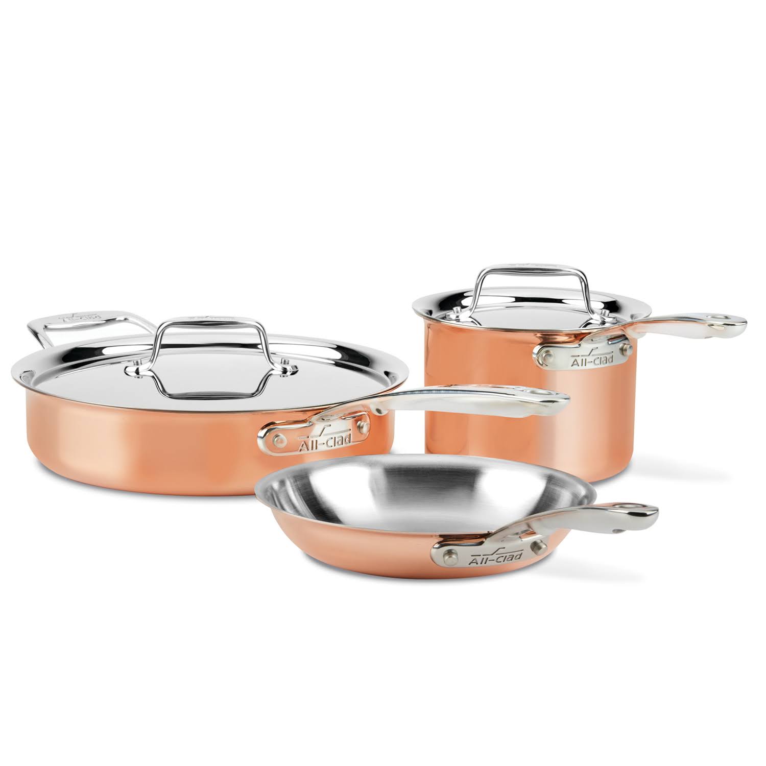 All-Clad C4 5 Piece Copper Cookware Set