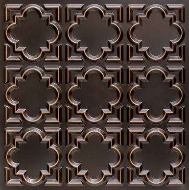 Casablanca - Faux Tin Ceiling Tile - Glue Up - 24 in x 24 in