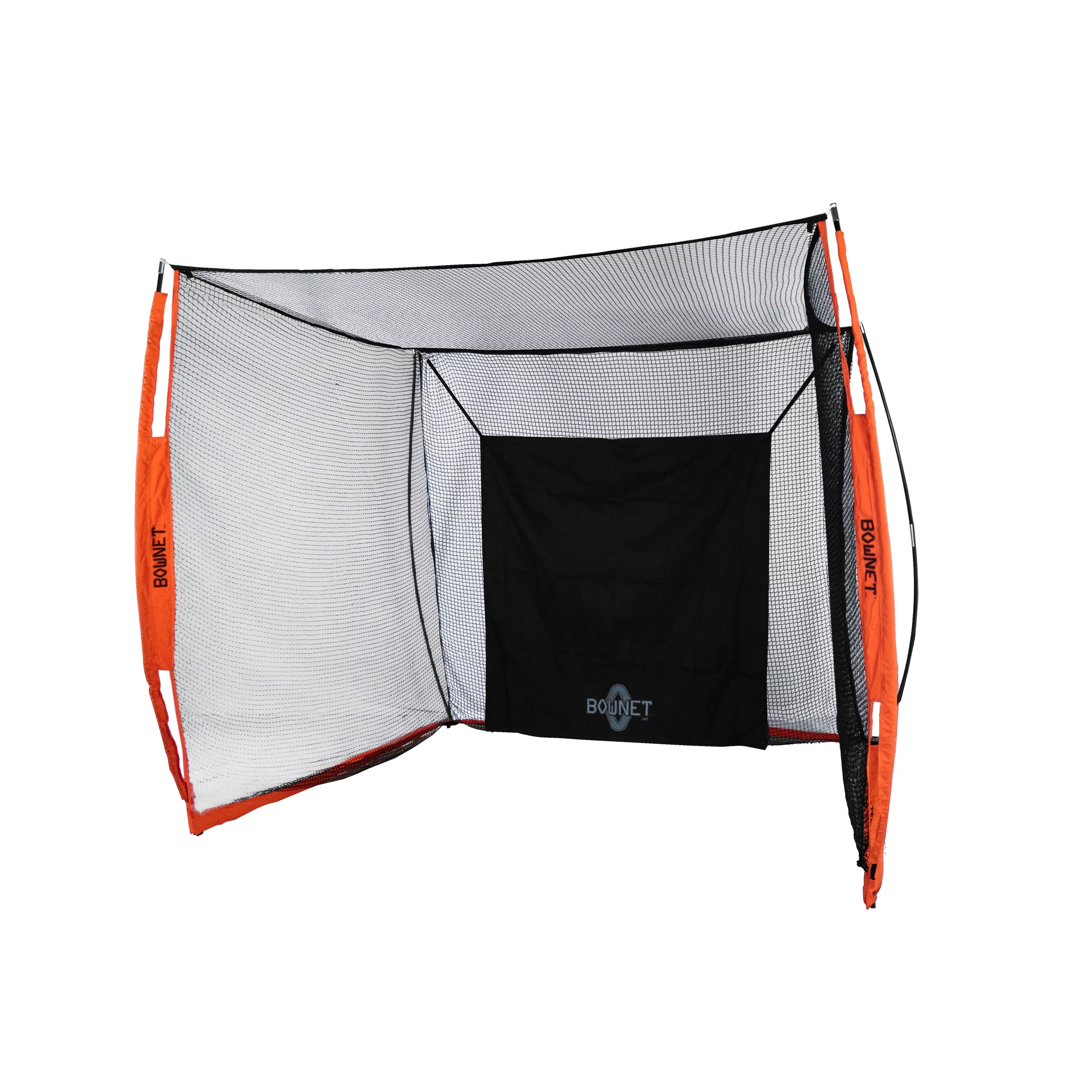 Bownet Softball and Baseball Hitting Cube Net (8'x8') Batting Pitching Practice Equipment -Portable Backstop, Cube Nets