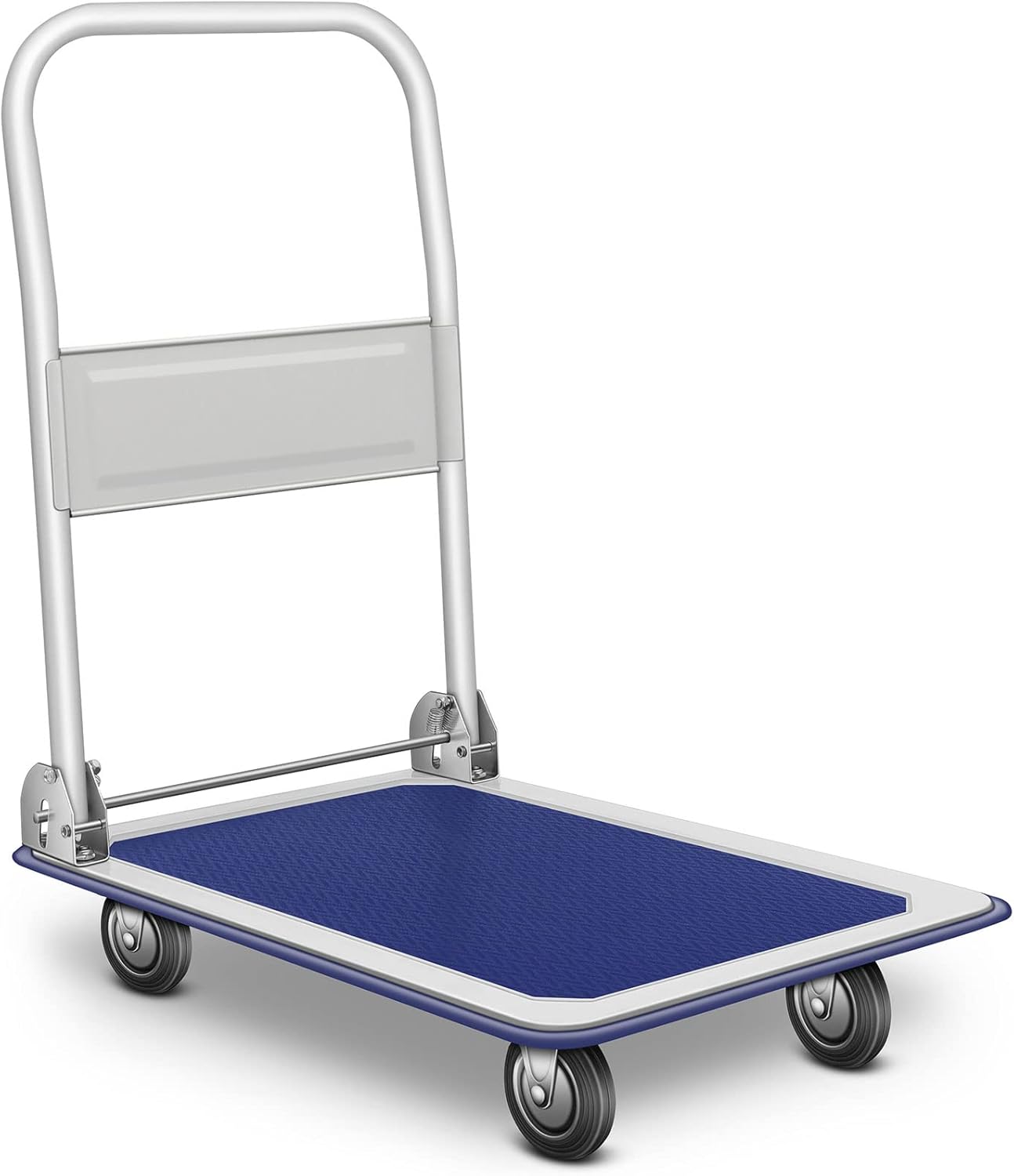 GPOAS Push Cart Dolly Folding Platform Truck with 360 Degree Swivel Wheels and Handle,Foldable for Easy Storage