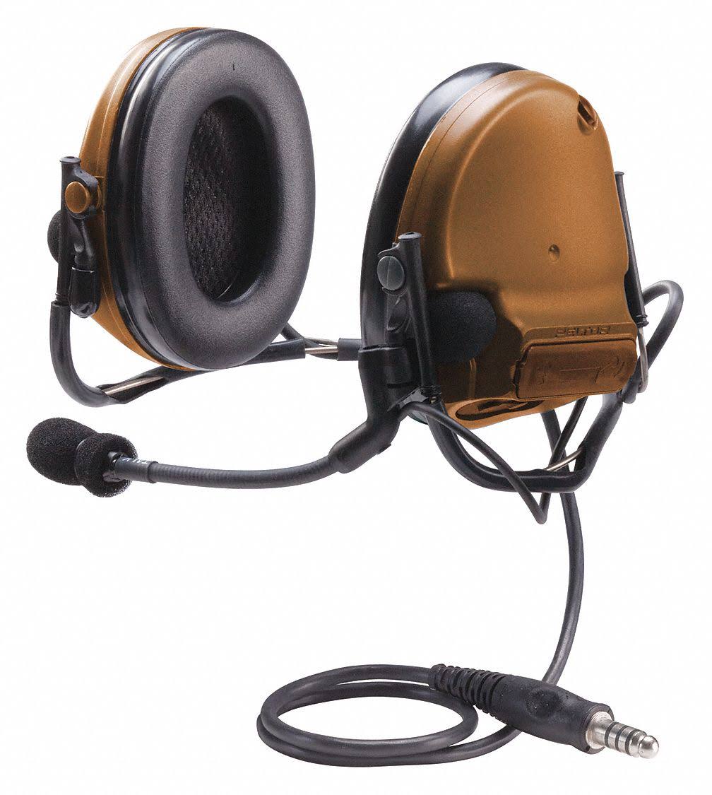 3M Peltor Comtac III Ach Tactical Communication Headset MT17H682BB-47 CY, Single Comm, Backband, 1 EA/Case