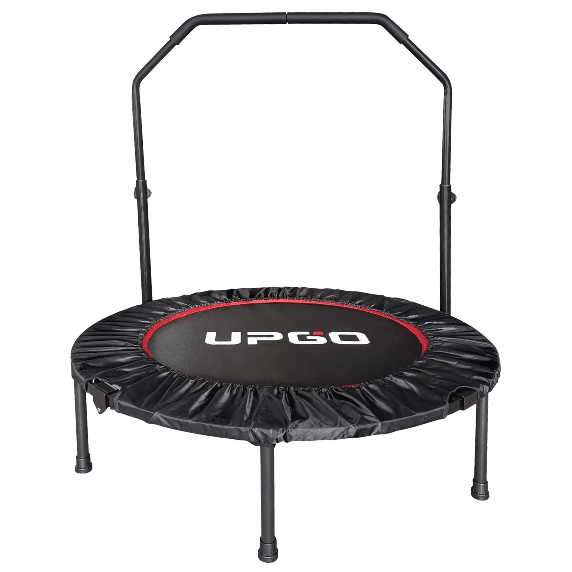 UPGO 40 Foldable Trampoline, Fitness Rebounder with Adjustable Foam Handle, Exercise Trampoline for Adults Indoor/Garden Workout Max Load 330lbs