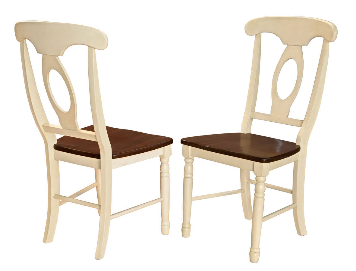 A-America British Isles Napoleon Side Chair, Merlot-Buttermilk Finish