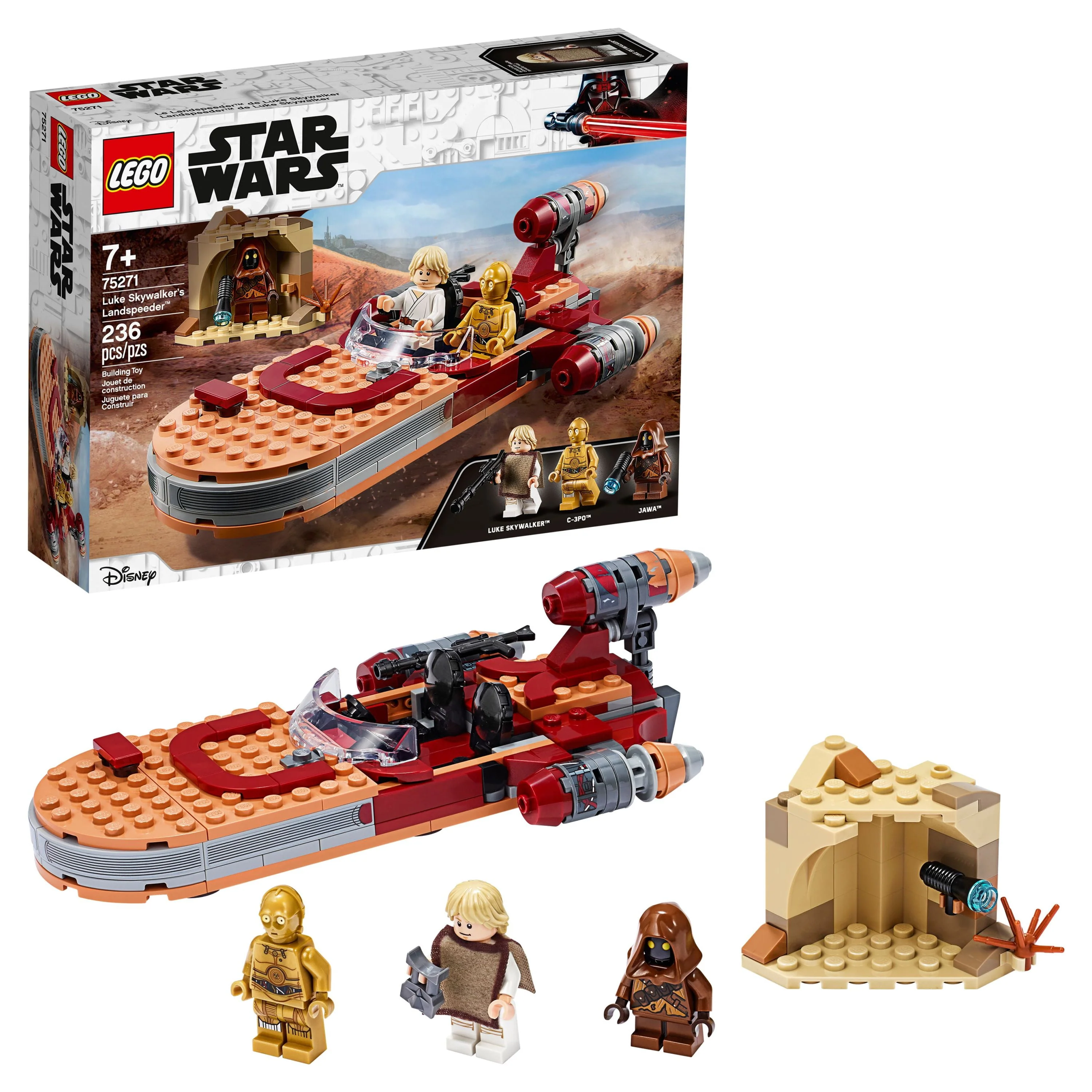 LEGO Star Wars: A New Hope Luke Skywalker's Landspeeder 75271 Building Kit, Collectible Set (236 Pieces)
