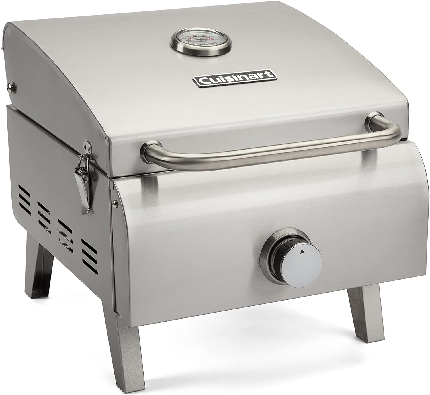 Cuisinart CGG-306 Chef's Style Portable Propane Tabletop, Professional Gas Grill, Two-Burner, Stainless Steel