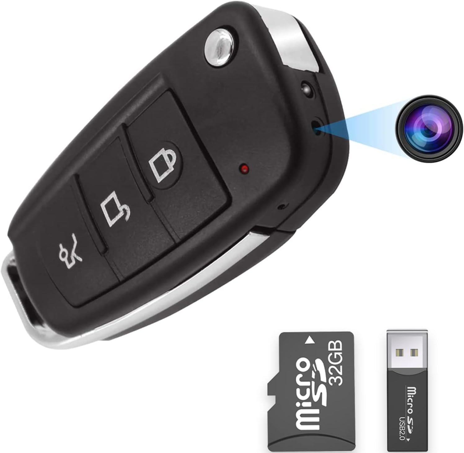 Buloge 32g Car Key Spy Camera ,Hidden Camera with IR Night Vision Motion Detection, Spy Camera Hidden Camera with HD 1080P , Image 2560X1920
