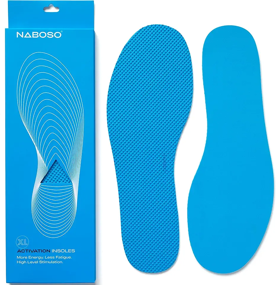 Naboso Activation Sensory Insole, Thin Men's and Women's Textured Anti-Fatigue Shoe Inserts That Best Stimulate The Feet to Improve Posture, Balance