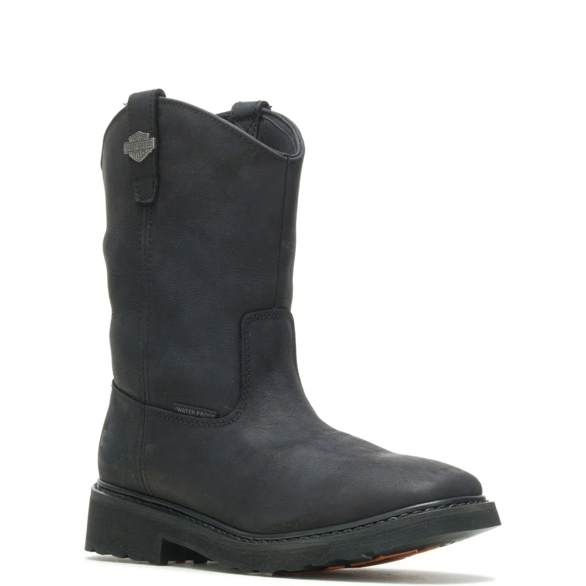 HARLEY-DAVIDSON WORK Mens Altman Western Classic Soft Toe Work Boot Black - D93561 black/black - Curated Treasures Market