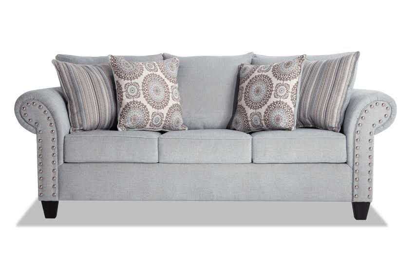 Artisan Blue Sofa in Light Blue | Memory Foam | Traditional Sofas u0026 Couches Polyester by Bob&s Discount Furniture