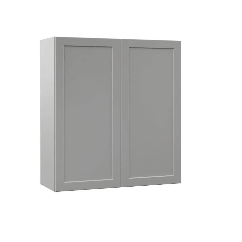 Hampton Bay Designer Series Melvern Assembled 33x36x12 in. Wall Kitchen Cabinet in Heron Gray