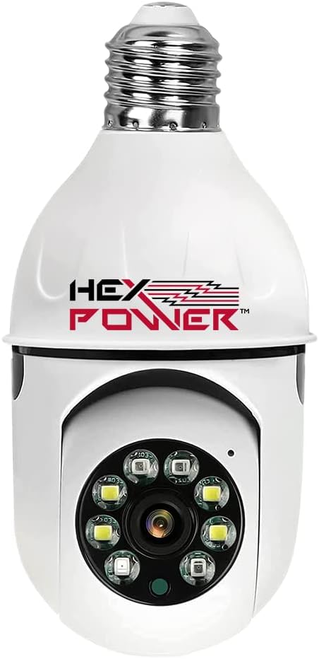 HEX662 Bulb WiFi Camera 360 Degree PTZ Panoramic IP Camera