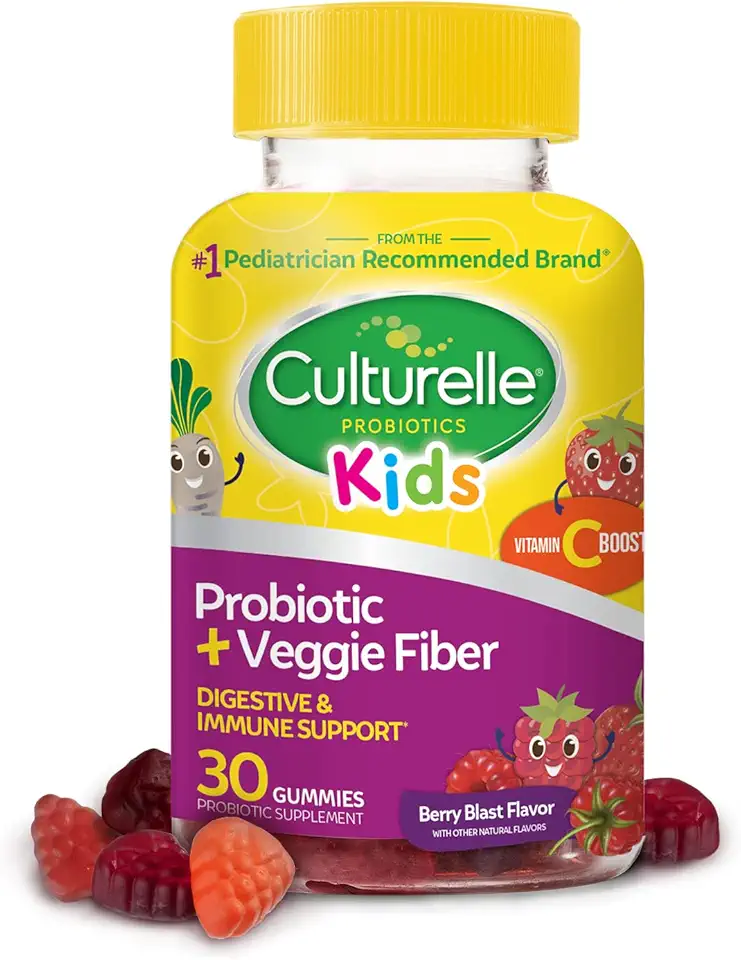 Culturelle Kids Daily Probiotic Packets 30ct + Veggie Fiber Gummies Digestive & Immune Health Support - Kansas Nuitrition - HNZSDS