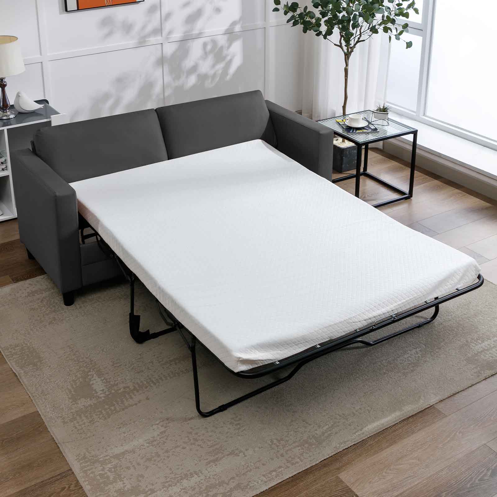CECER Pull Out Sofa Bed, Convertible Sleeper Sofa, 2-in-1 Full Size Couch Bed with Fold Out Mattress