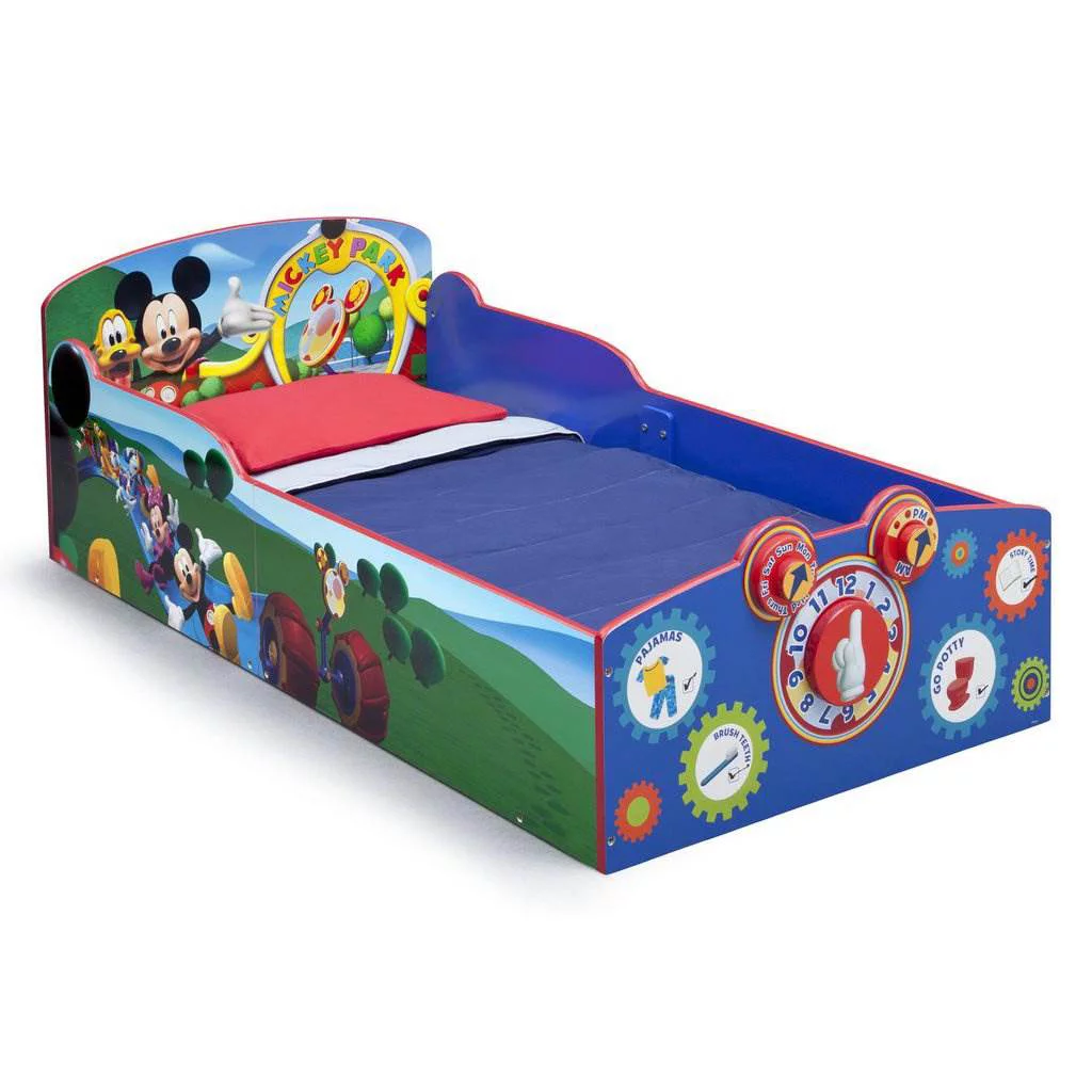 Delta Children Mickey Mouse Interactive Wood Toddler Bed Kids Bedroom Furniture - Curated Treasures Market