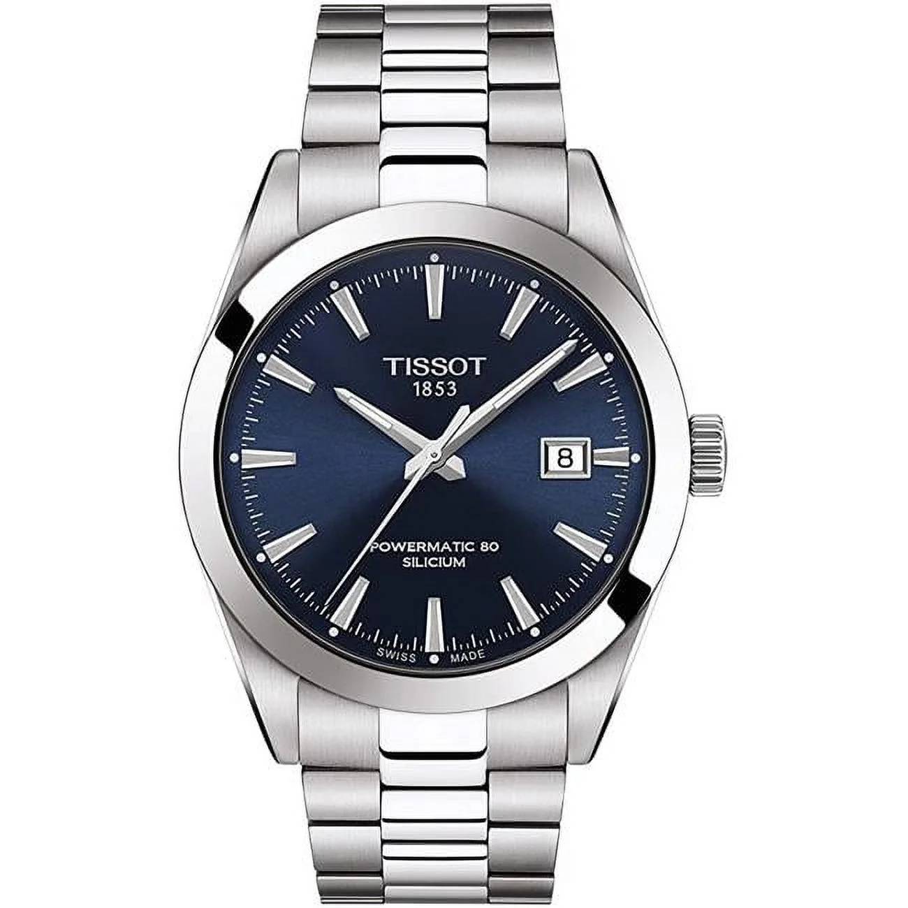 Tissot T1274071104100 Tissot Gentleman Powermatic 80 Silicium Mens Watch, Stainless Steel - Radiant Selections