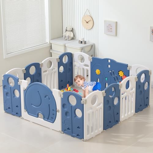 Baby Playpen,for Kids and Toddlers,Kids Activity Centre Safety Play Yard,Safety Gates for Indoor&Outdoor,Sturdy Baby Fence Area,Portable, Educational