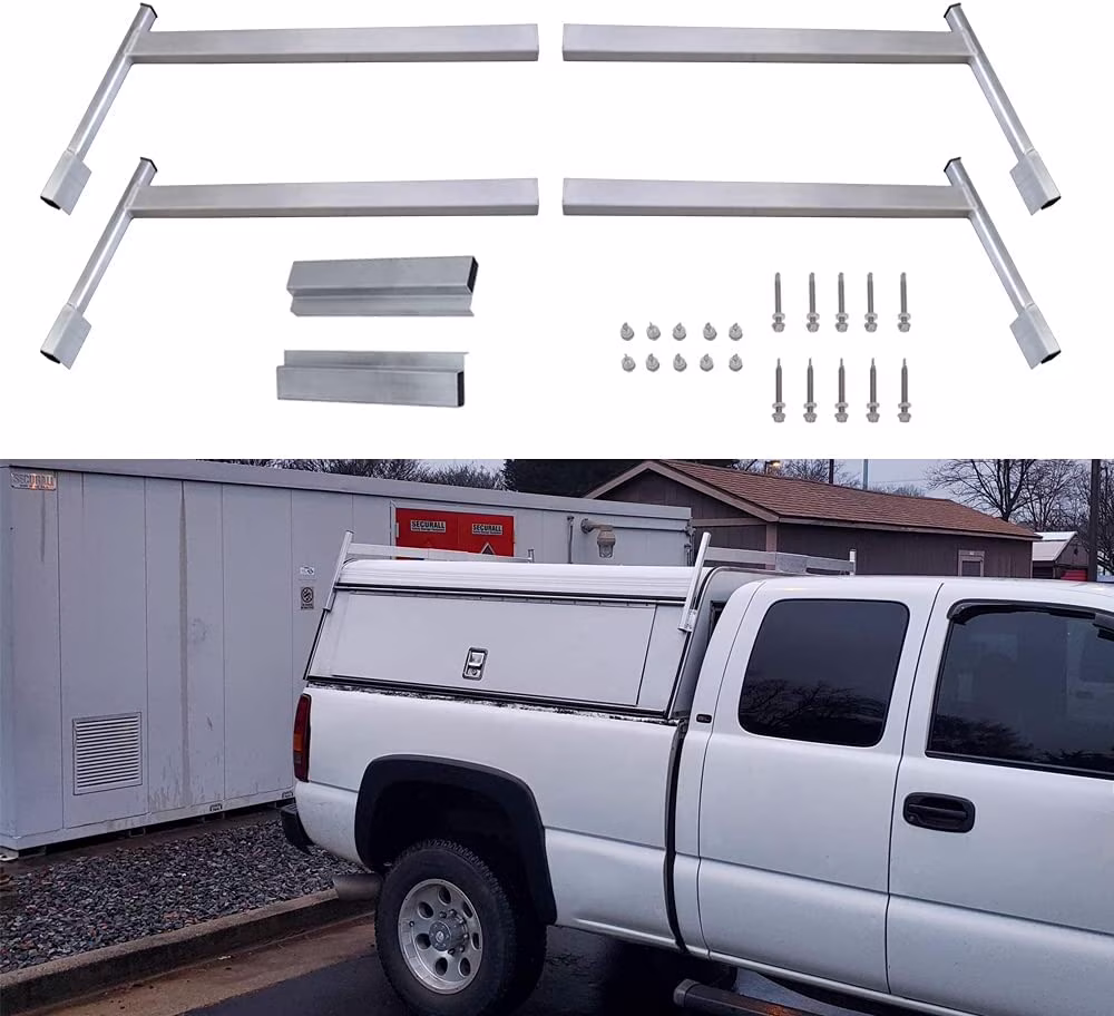 NIXFACE Truck Cap & Topper Ladder Rack Universal Aluminum Heavy Duty
