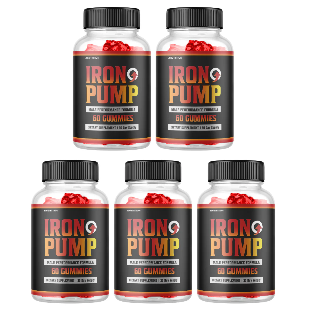 Iron Pump Male Gummies - Blood Flow Muscle Function - 5 Bottles - Kansas Nuitrition - HNZSDS