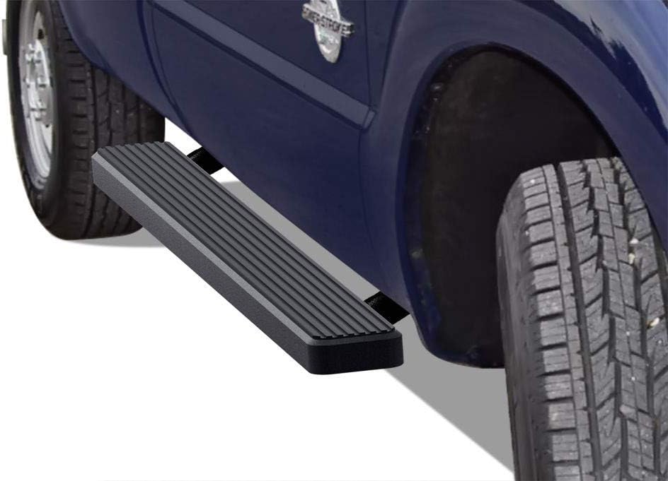 APS iBoard Running Boards 5in Black Compatible with Ford F250 F350 Super Duty 1999-2016 Regular Cab (Nerf Bars Side Steps Side Bars)