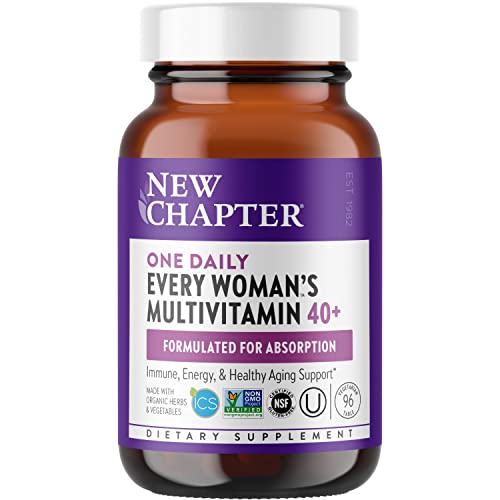 New Chapter Women's, Every Woman's One Daily 40+ Fermented with Probiotics + Vitamin D3 + B Vitamins + Organic Non-GMO Ingredients - ct Multivitamin