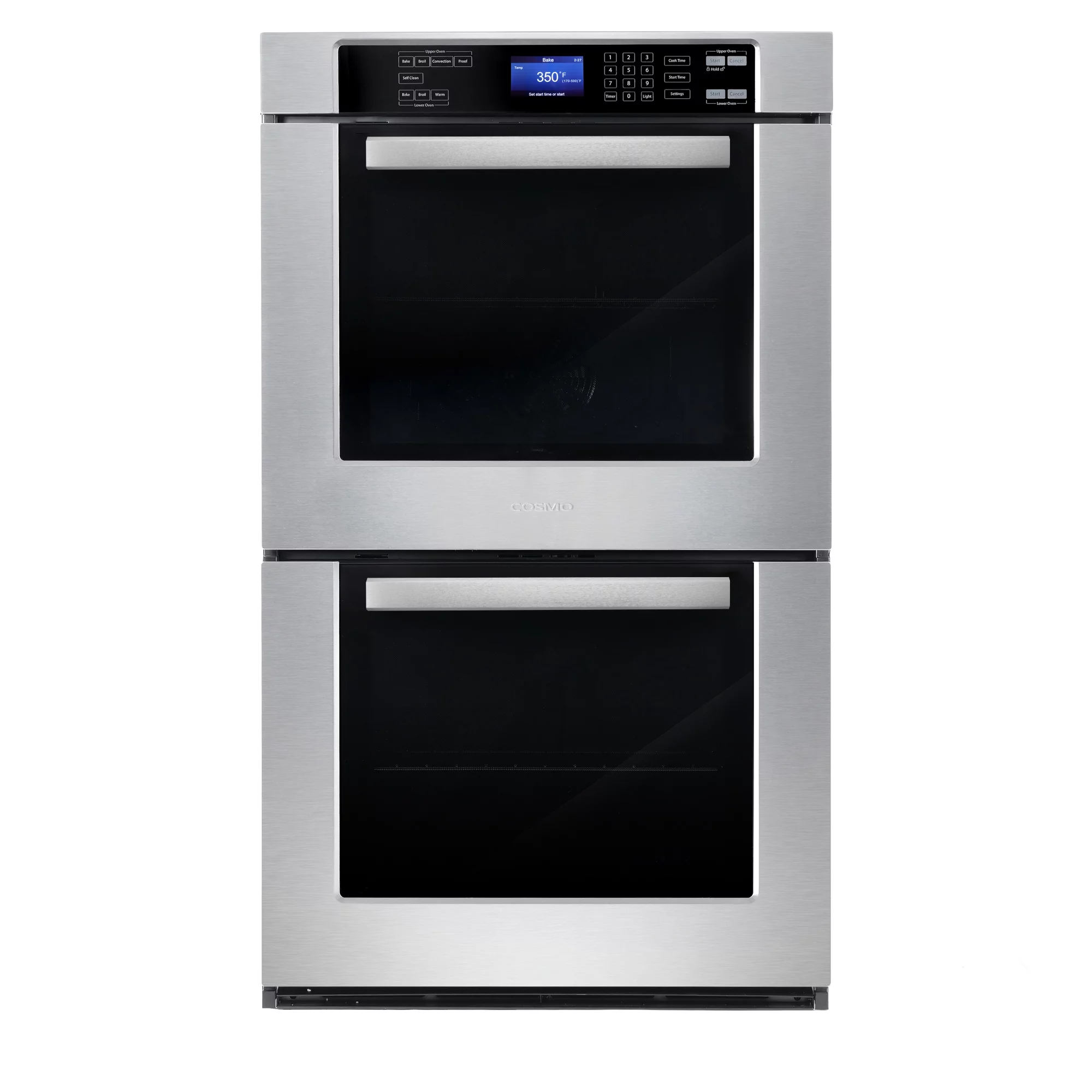 Cosmo 30" Double Wall Oven in Stainless Steel with True European Convection